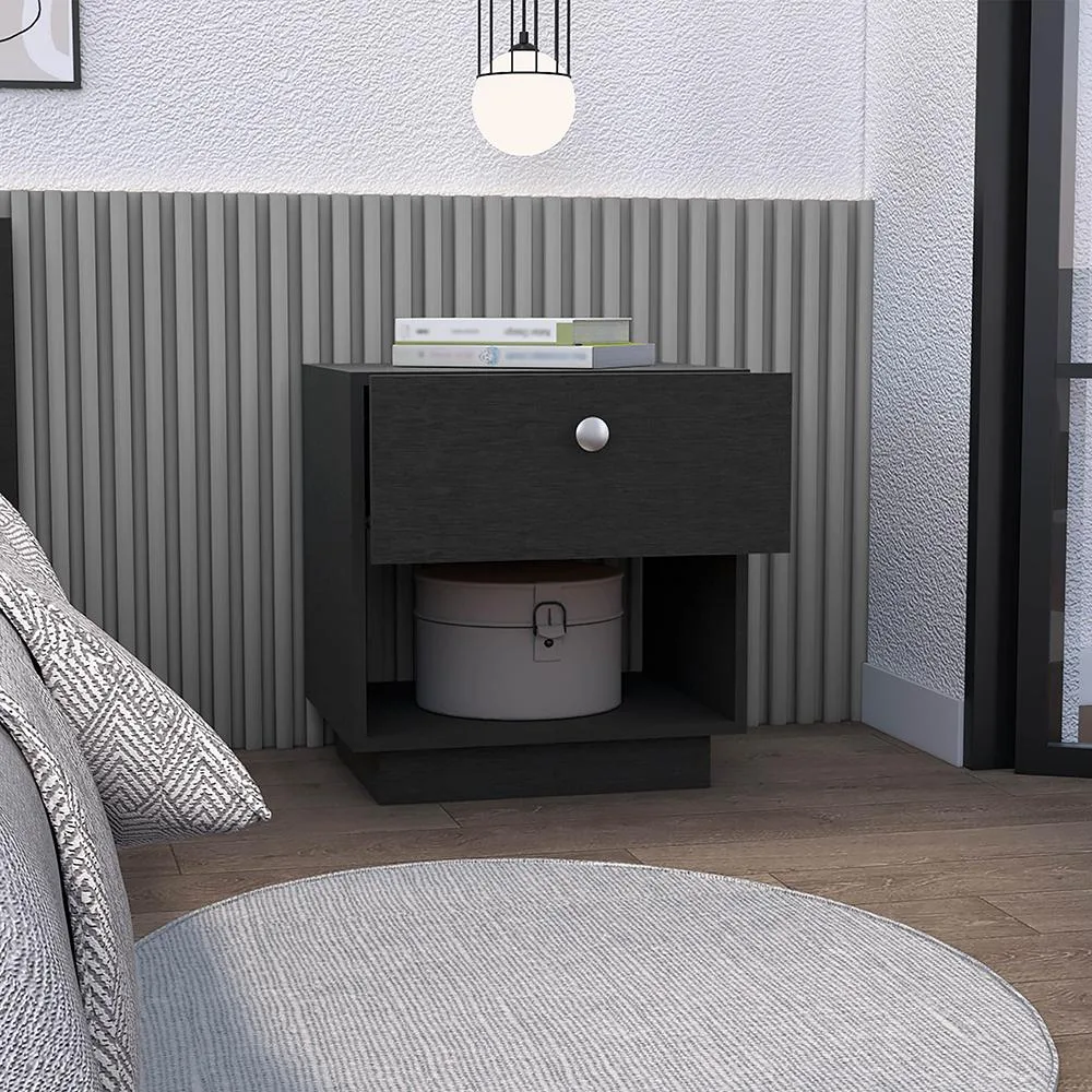 tuphen tuphen Nightstand Viliigili One Drawer Black Wengue Finish — product photo