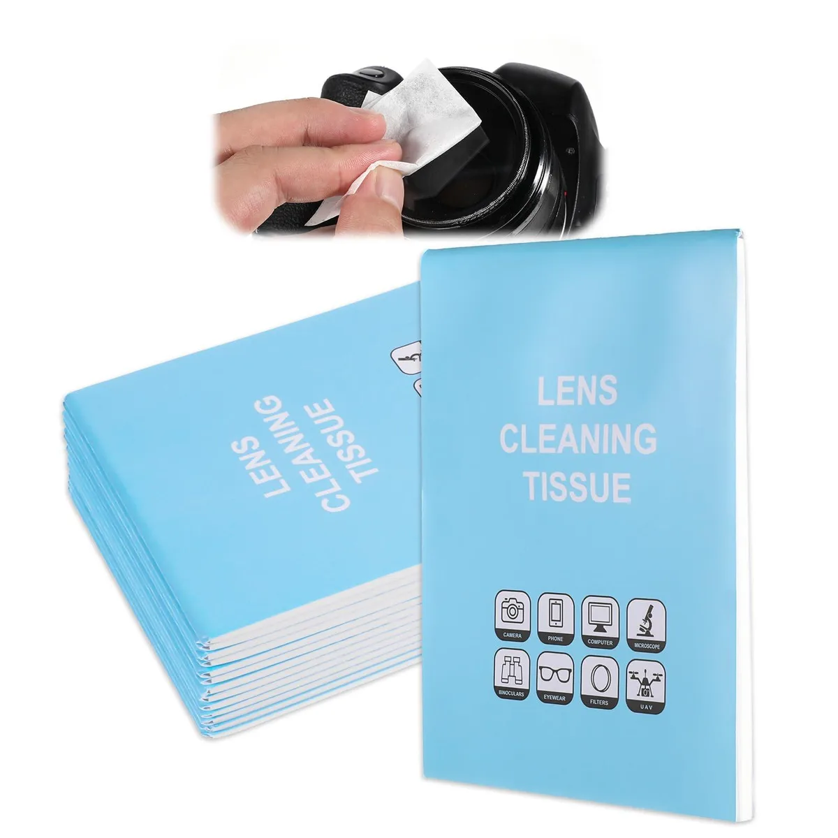 White and blue paper sheets in 14 booklets, 700 sheets total
