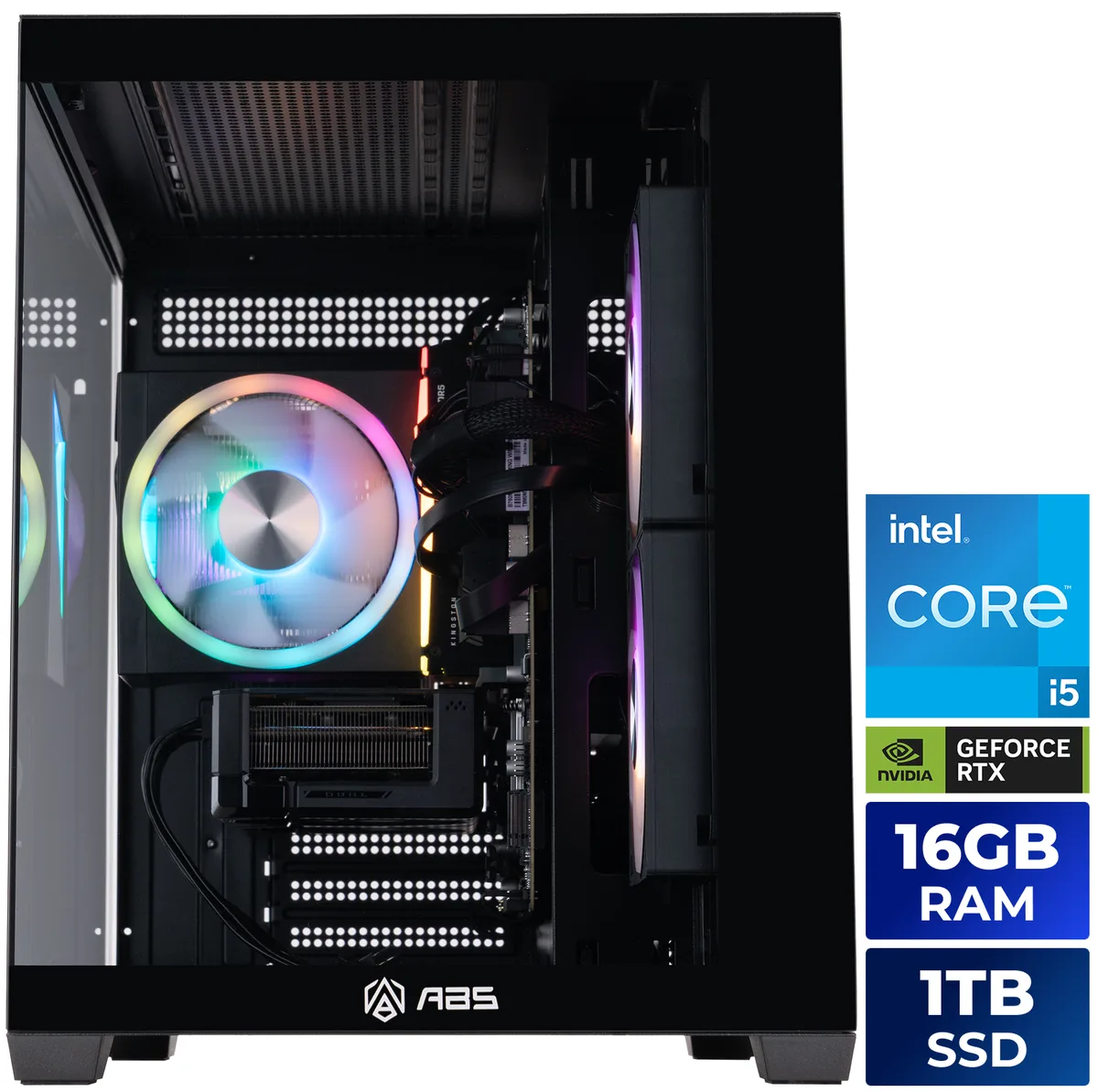 ABS ABS NPH#381 Gaming PC i5-14400F RTX 5060 Ti 8GB 16GB DDR4 1TB SSD — product photo