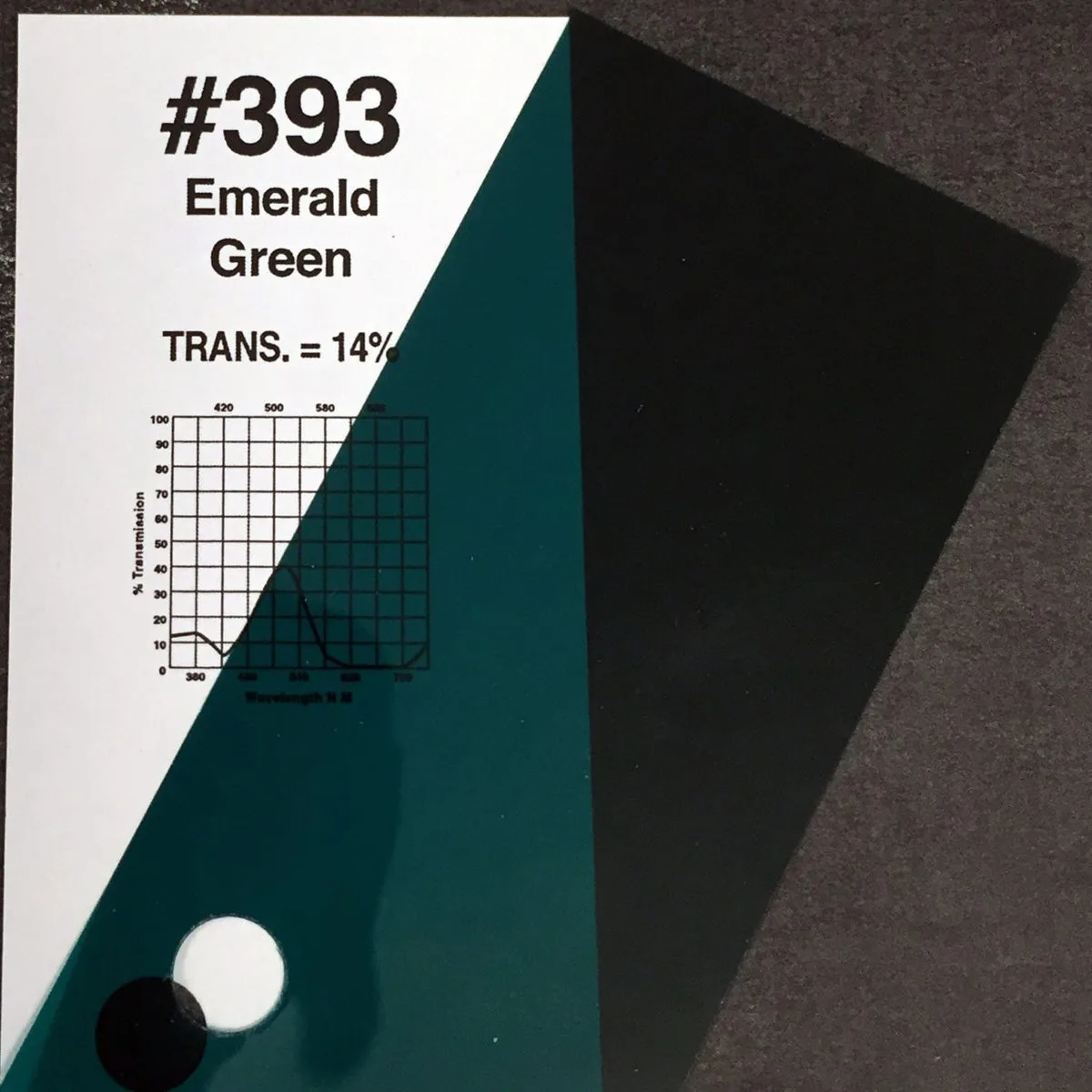 Rosco Rosco Roscolux #393 Emerald Green Lighting Filter 20x24 — product photo