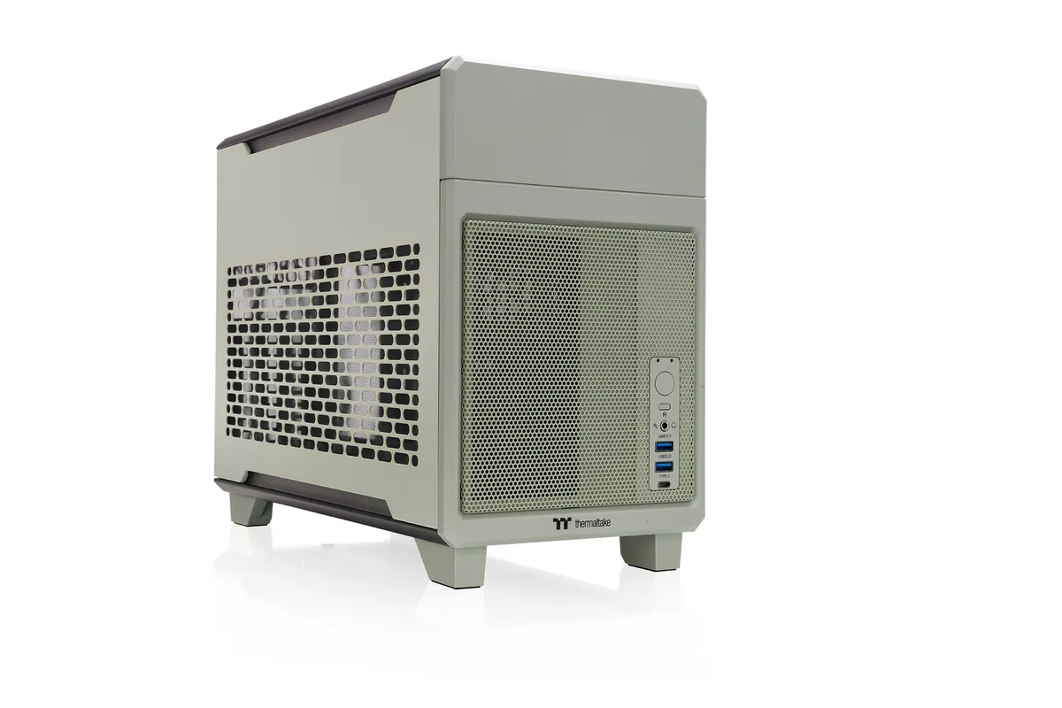 Thermaltake Thermaltake TR100 Mini-ITX Matcha Green PC Case CA-11A-00SENN-00 — product photo