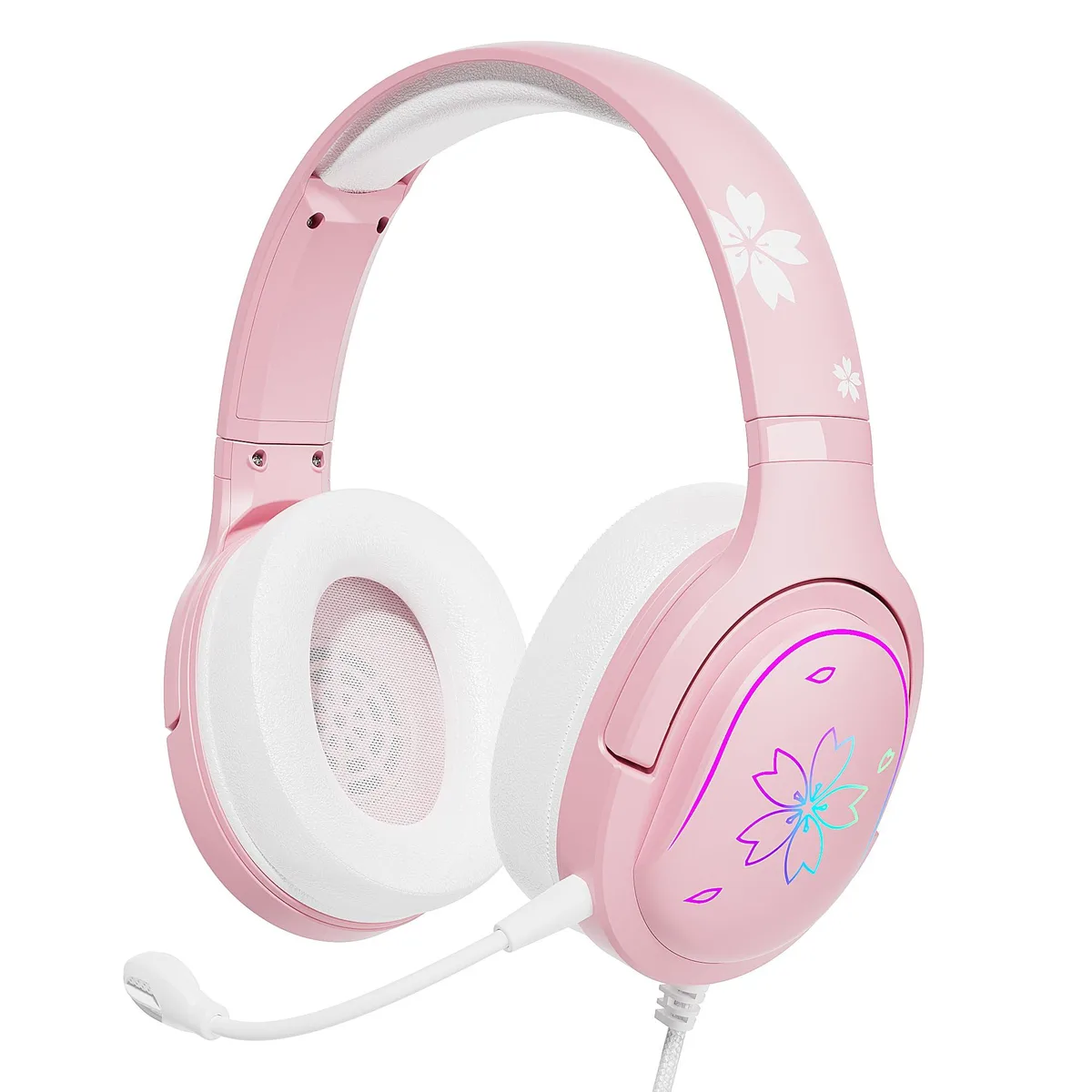  MATIX Sakura Mytrix Gaming Headset Red 3.5mm 360° Mic RGB 80 ohm 30g — product photo