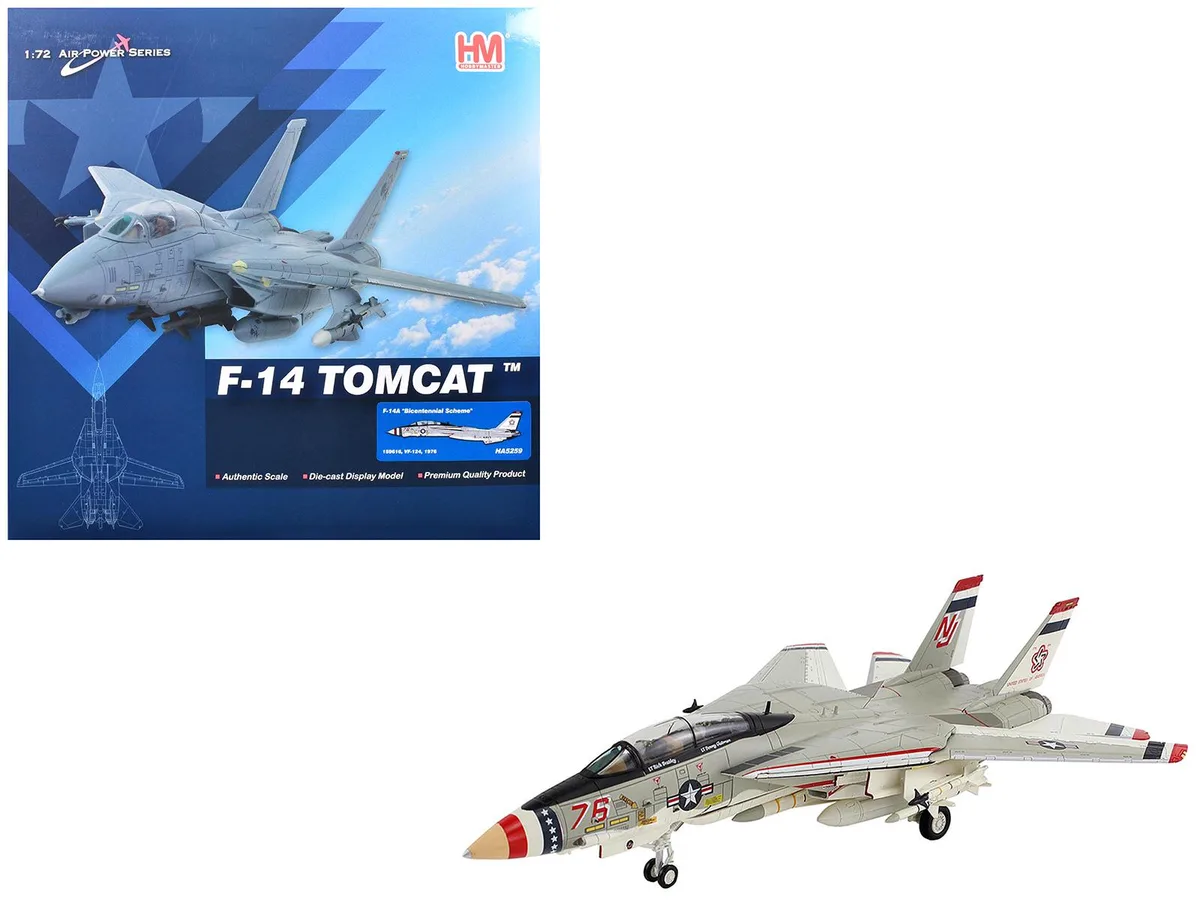 Hobby Master Hobby Master F-14A Tomcat VF-124 Bicentennial 1976 1/72 Diecast — product photo