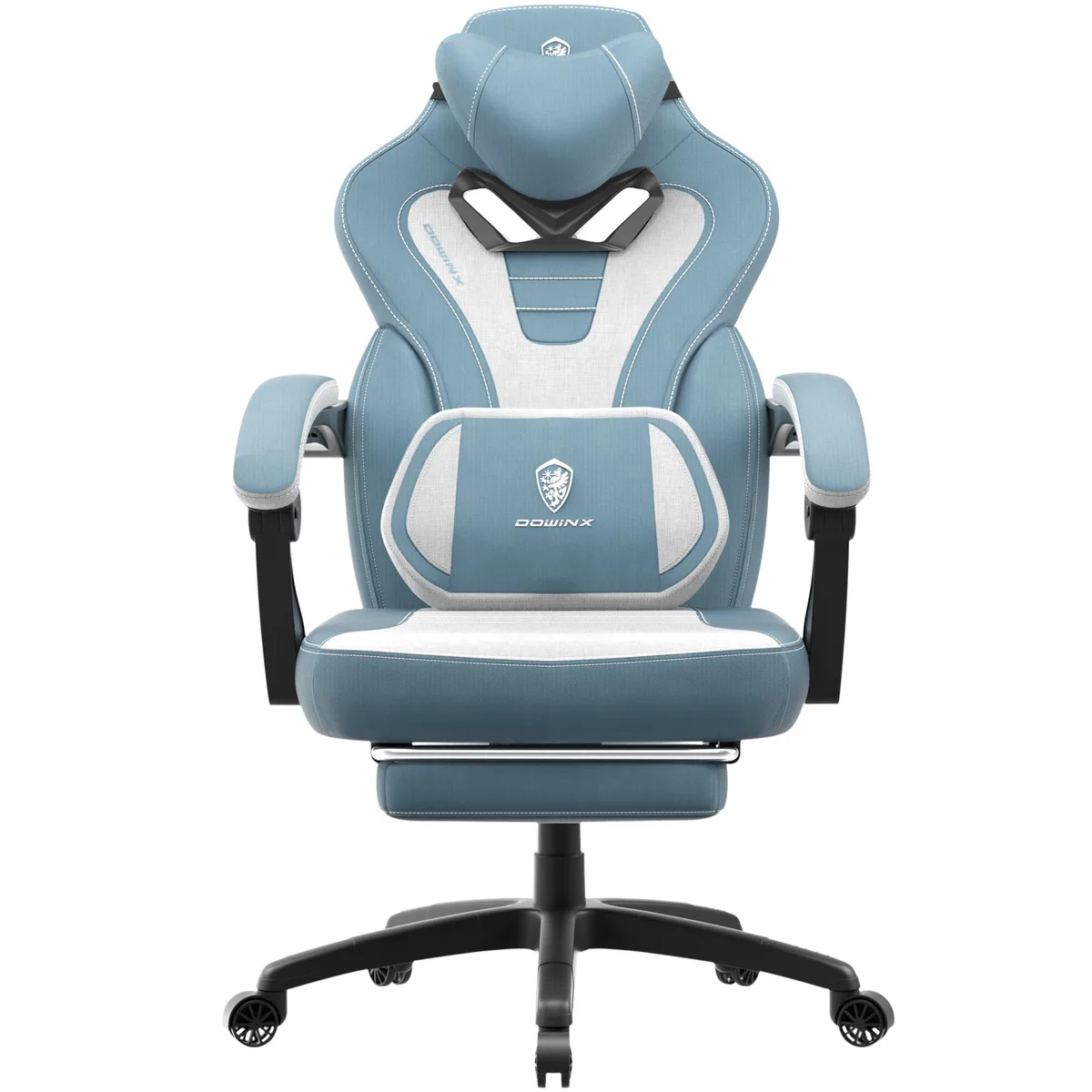 Dowinx Dowinx LS-MB30 gaming chair, Blue Fabric, 90°-145° recline, 200 lb capacity — product photo