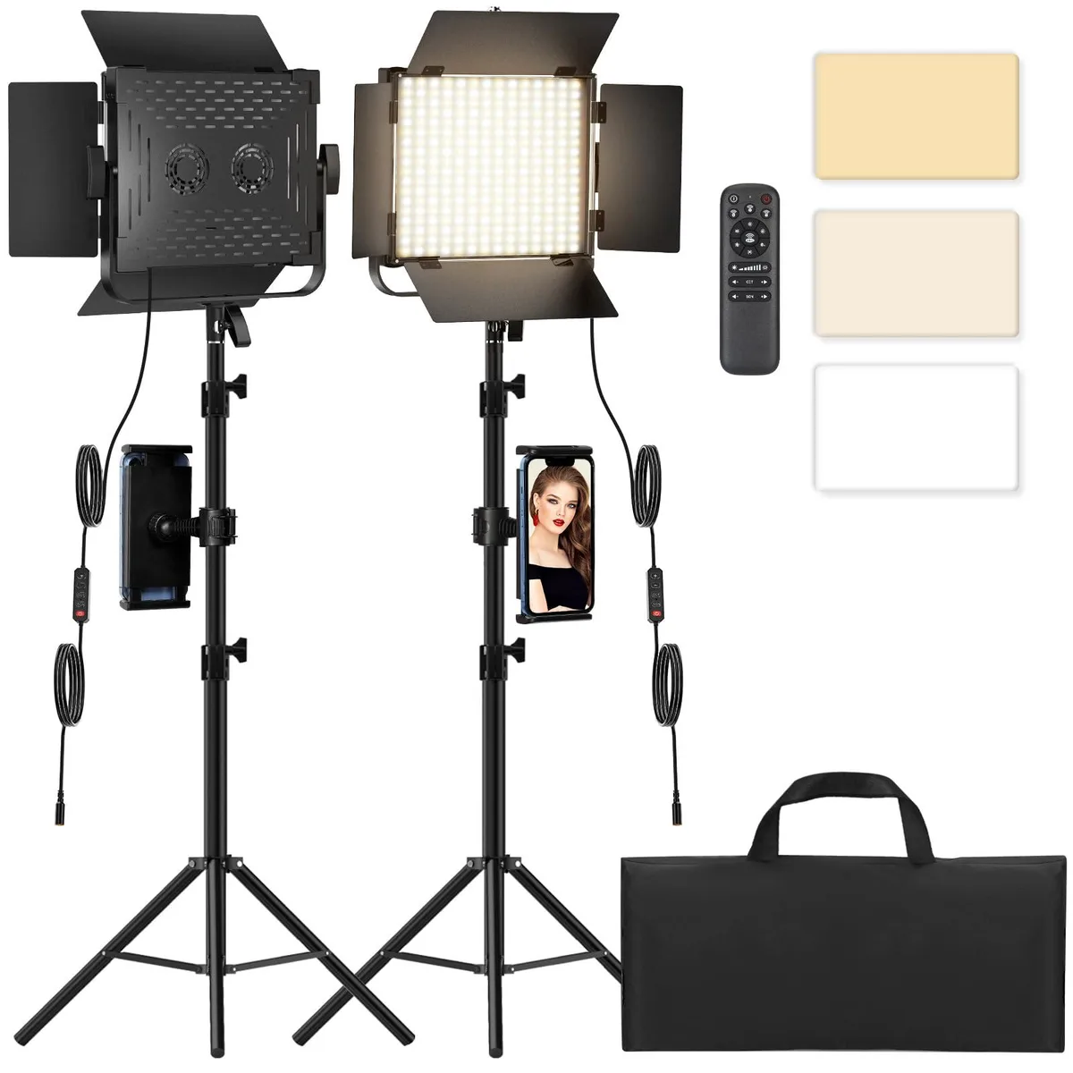 Neewer K50 50W Bi-Color LED Video Light Kit 2500k-8500k 79" Stand — product photo