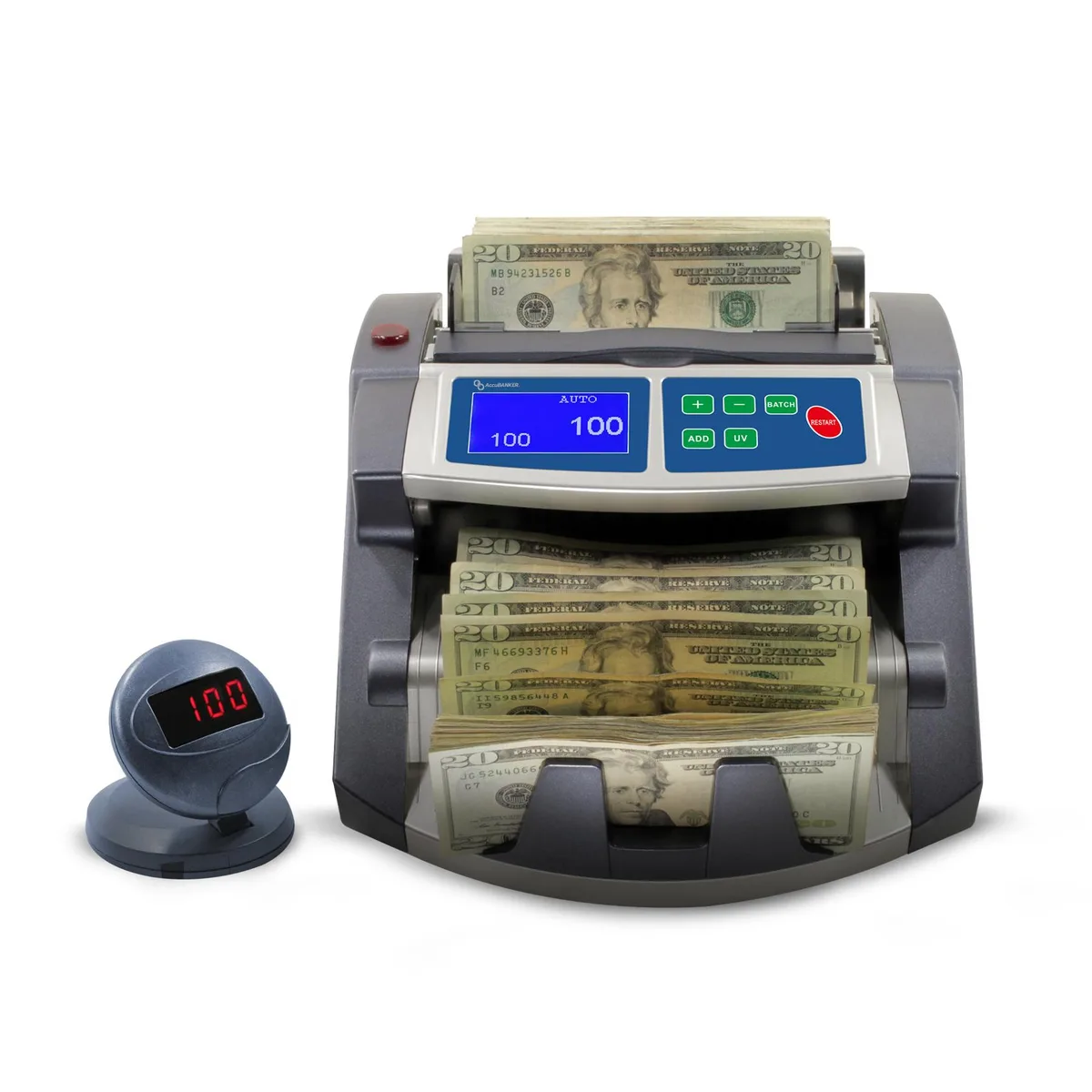 AccuBANKER AccuBANKER AB1100PLUSUV Bill Counter UV 1300 BPM 200 Hopper — product photo