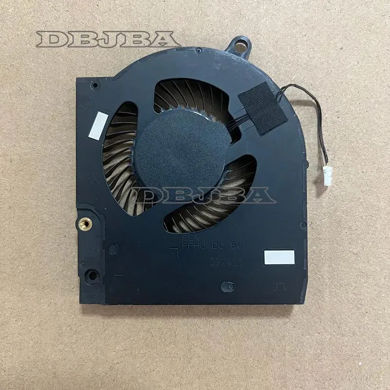 Single black laptop cooling fan with cable and connector