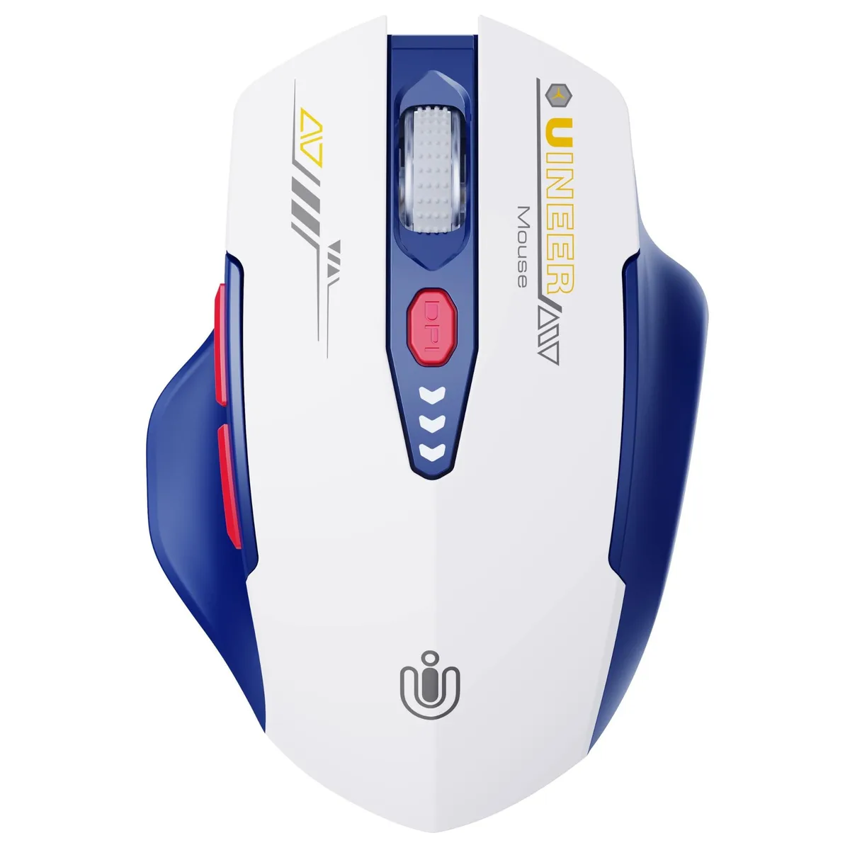  ASUS Uineer Gaming Mouse 16 Buttons 2.4 4.0 5.0 Tri-Mode Blue White — product photo