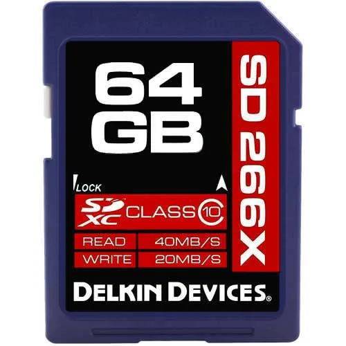 Delkin Delkin 64GB SDXC 266x Class 10 UHS-I Card CVK — product photo