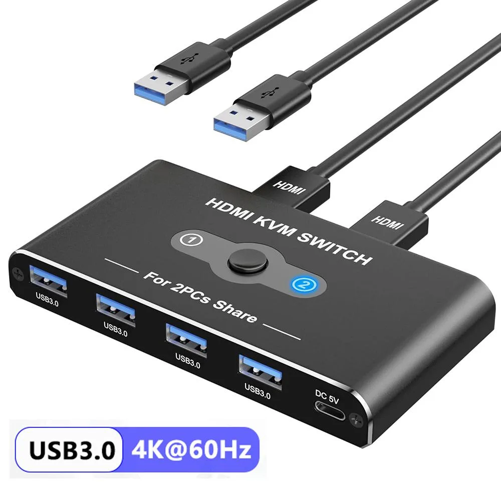 Hitoor Hitoor 2-Port HDMI USB 3.0 KVM Switch 4K@60Hz — product photo