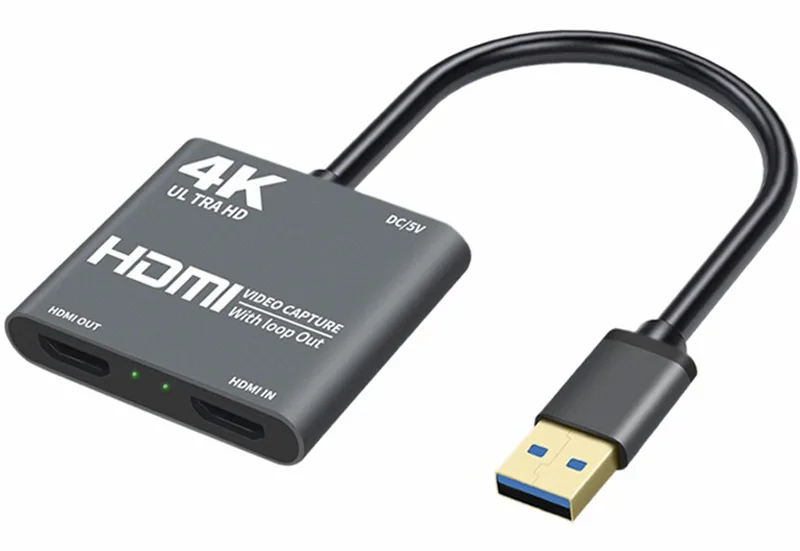 Grwibeou Grwibeou USB 3.0 4K Input 1080p60 Video Capture Card With Loop Out — product photo