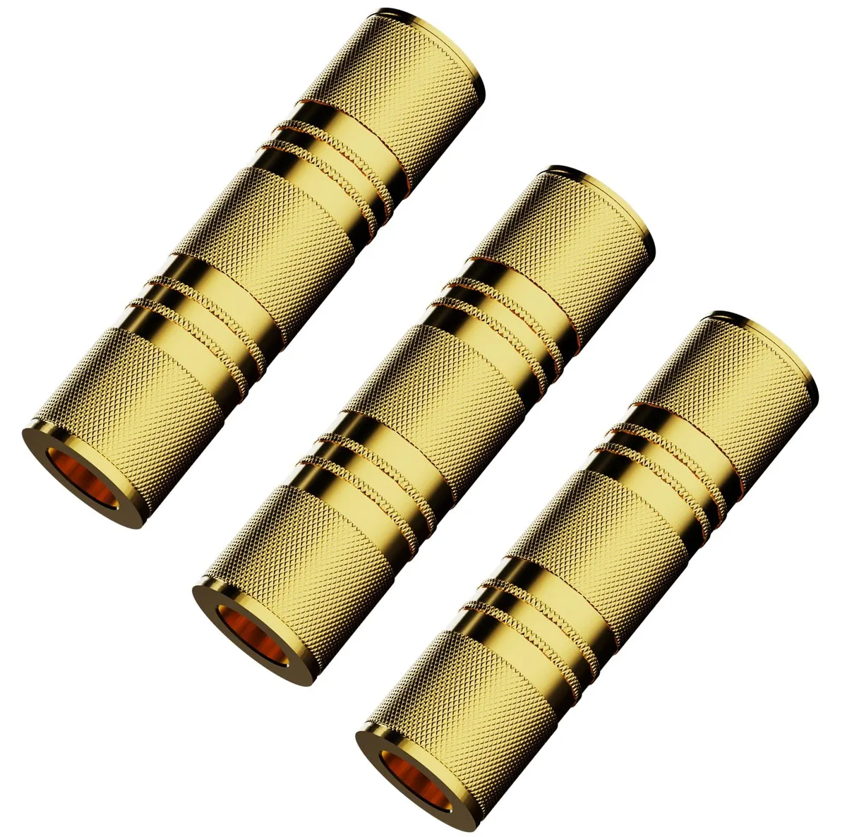 KEHIPI KEHIPI 3.5 mm Female to Female Audio Adapter Gold 3 Pack — product photo