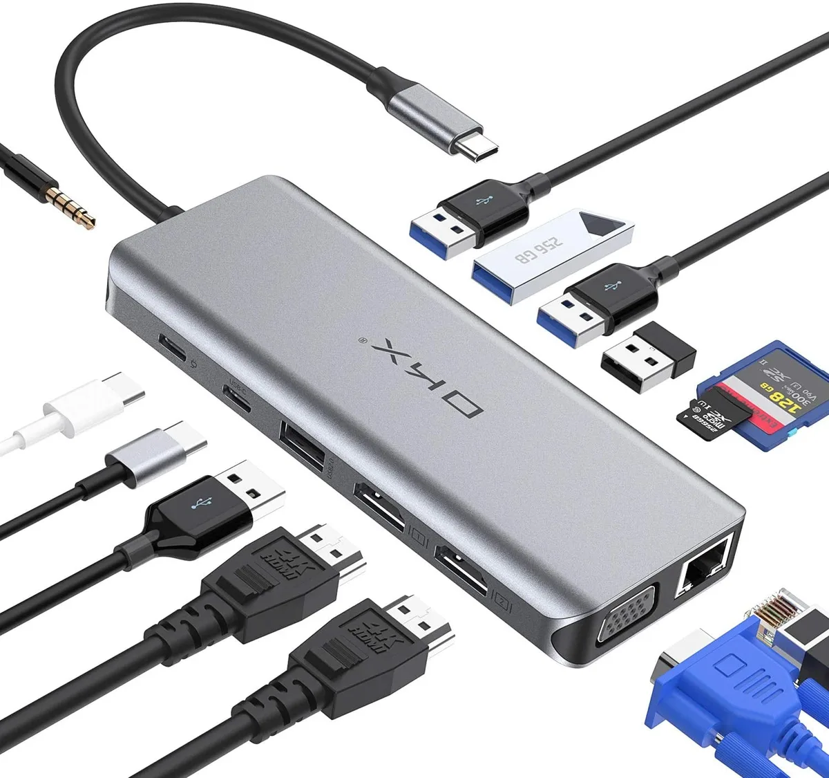Corn Electronics Corn Electronics 14-in-1 USB-C Docking Station 100W PD — product photo
