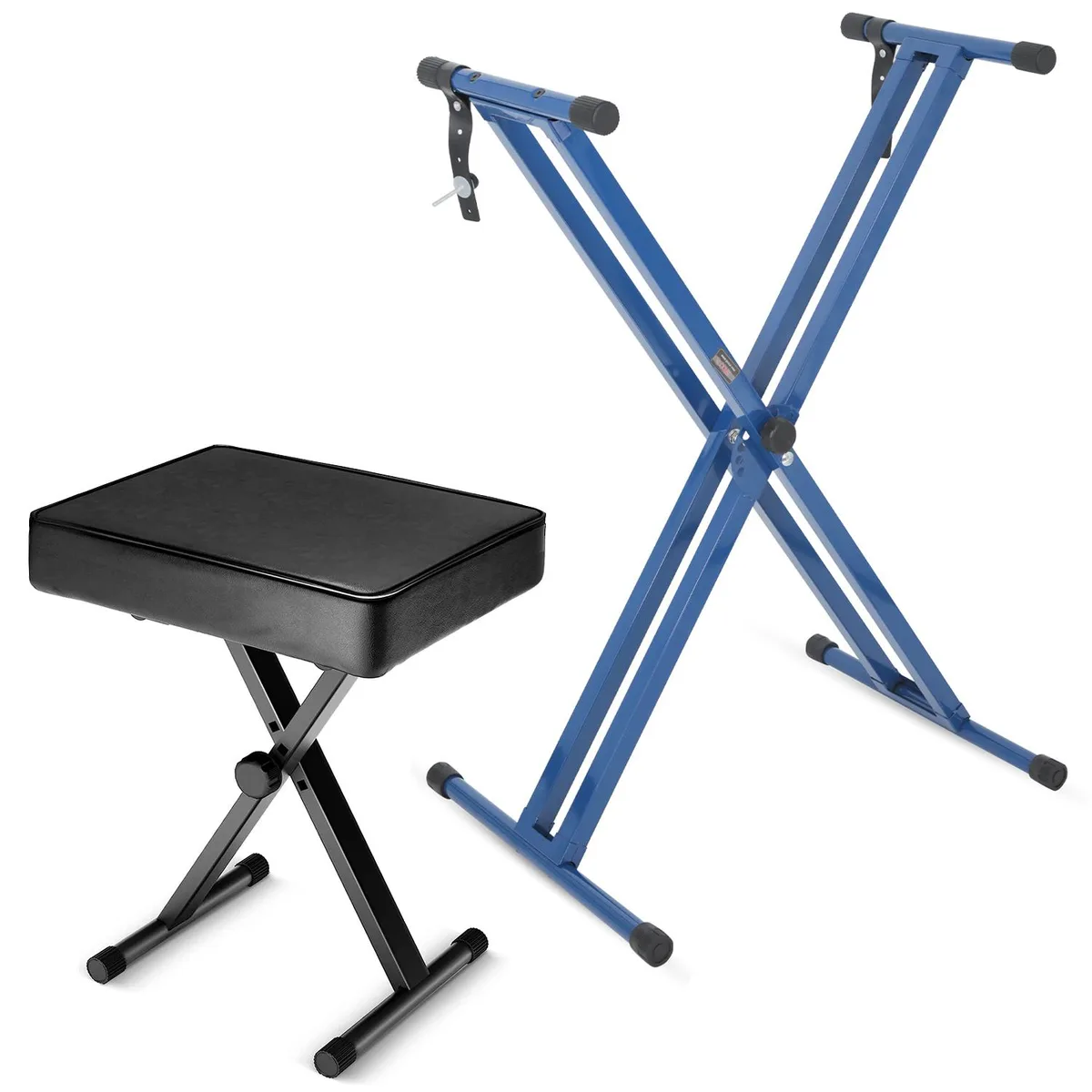 5 Core 5 Core Double X Keyboard Stand Blue Bench Black musical keyboard accessory — product photo