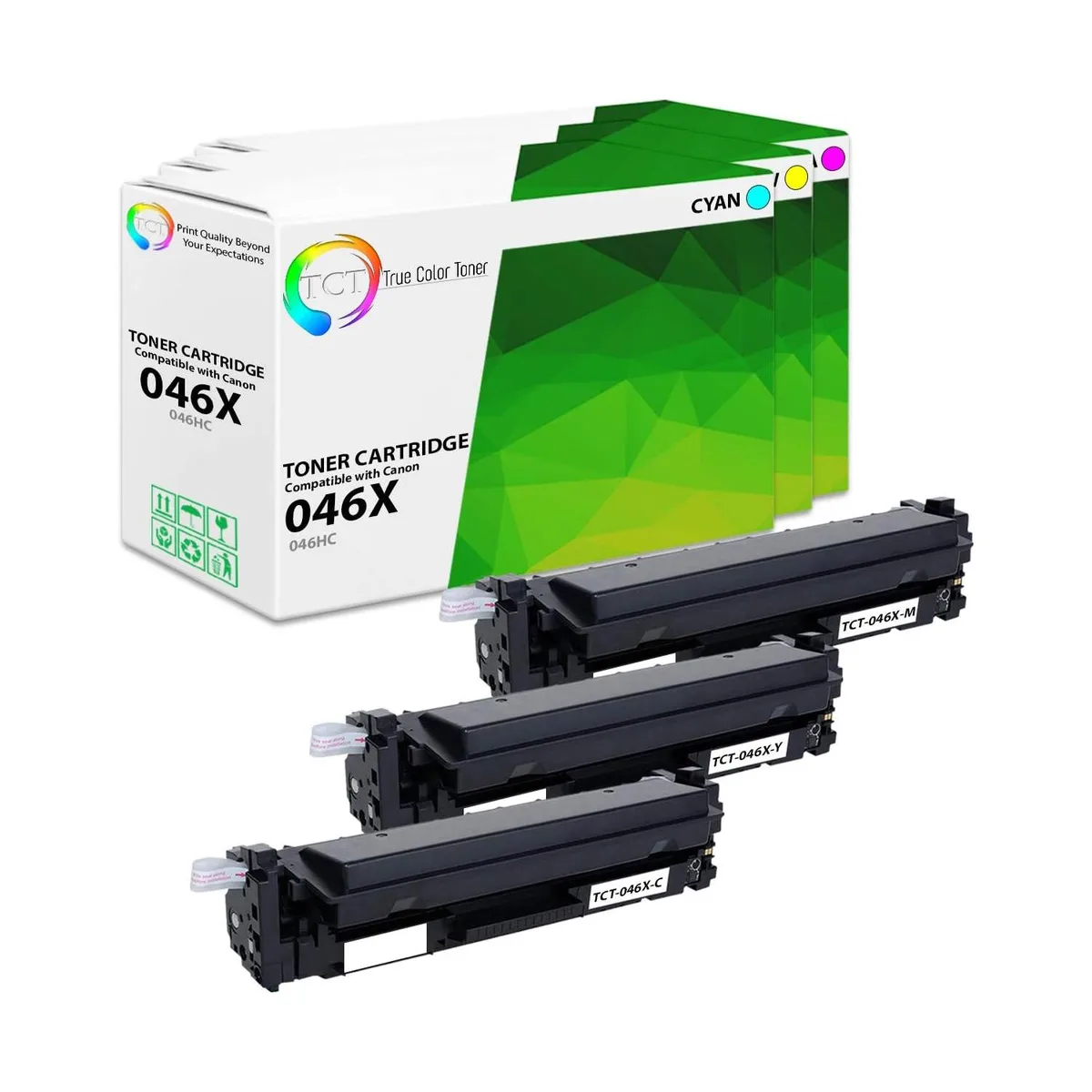 True Color Toner True Color Toner 046X Color Toner Cartridge 3 Pack — product photo