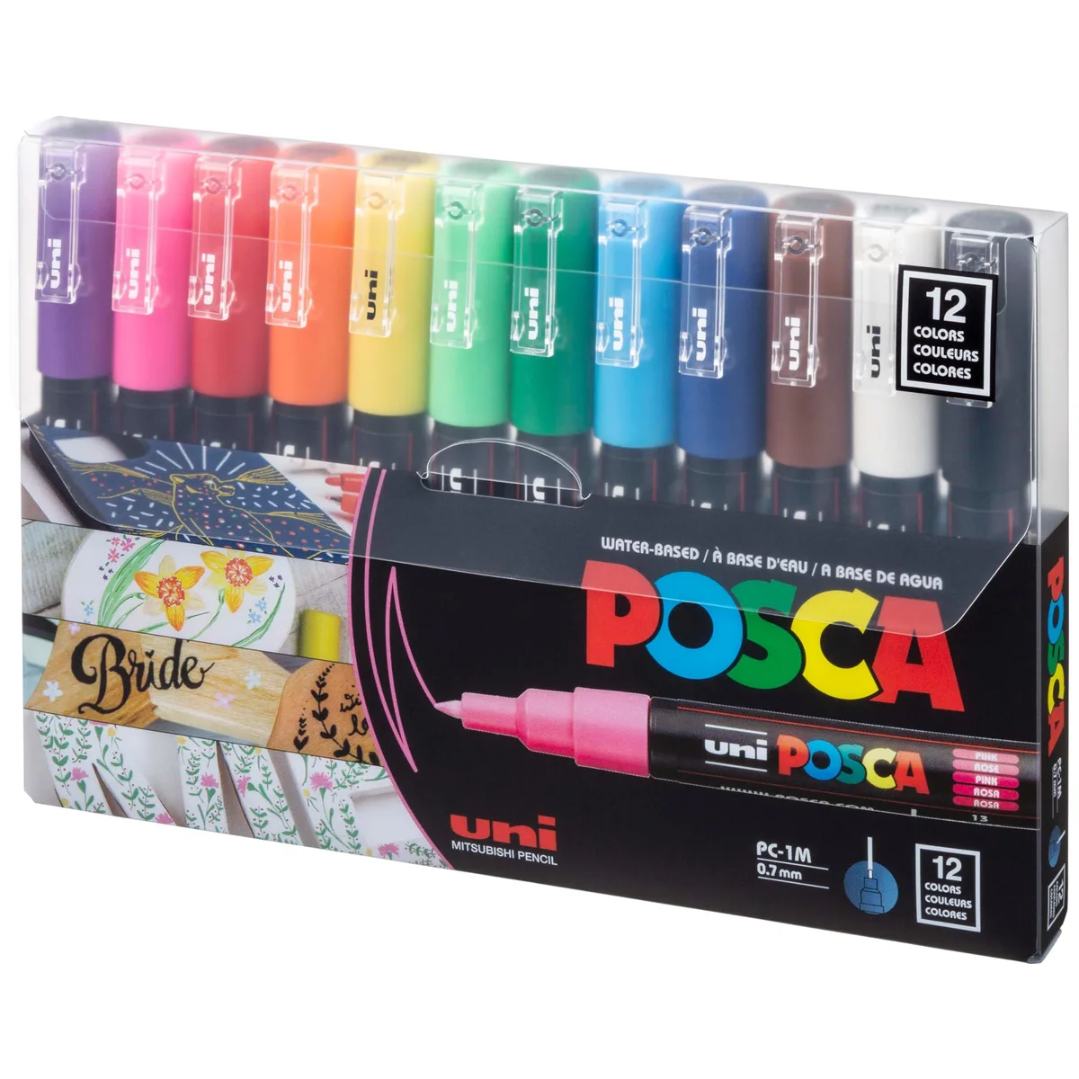  Posca PC-1M 12 Extra Fine Paint Markers .7mm — product photo