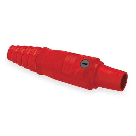 Red single-pole inline connector female 400A thermoplastic housing