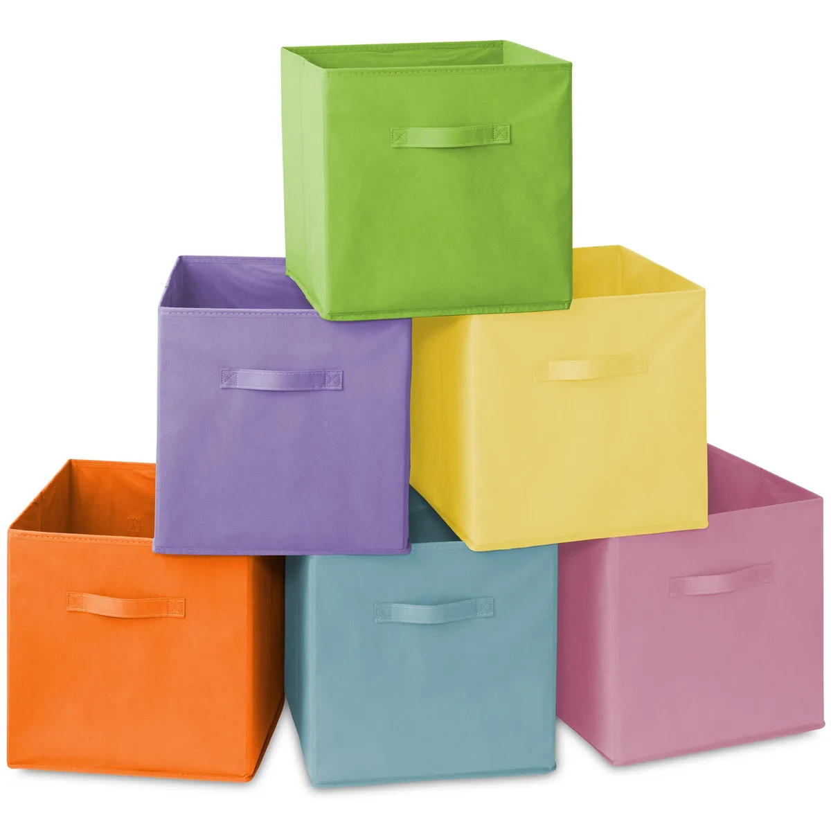 Casafield Casafield 6 Collapsible Fabric Cube Storage Bins 13" Multicolor — product photo