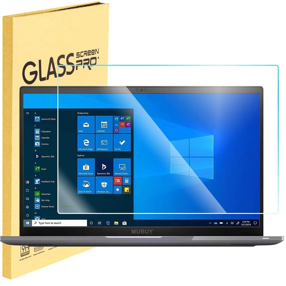 GSM Outdoors GSM Outdoors 17" Screen Protector 16:10 Tempered Glass 14.4 x 9 inch — product photo