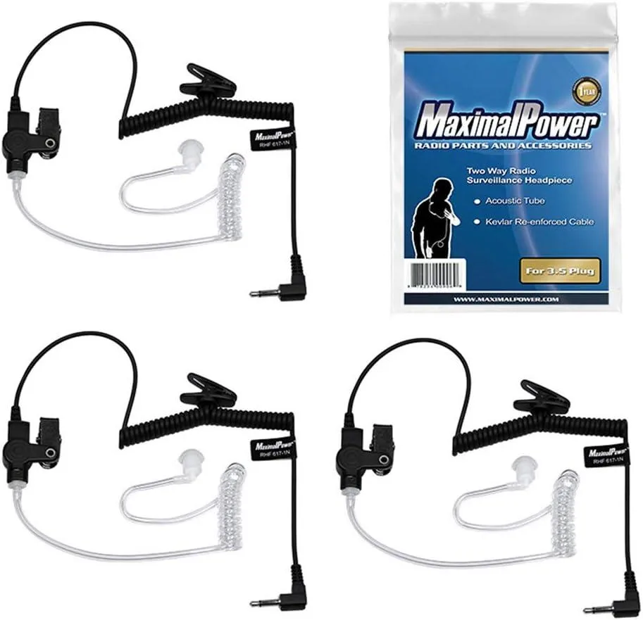 usbroway usbroway RHF 617-1N 3.5 mm listen-only headset 3 pack — product photo