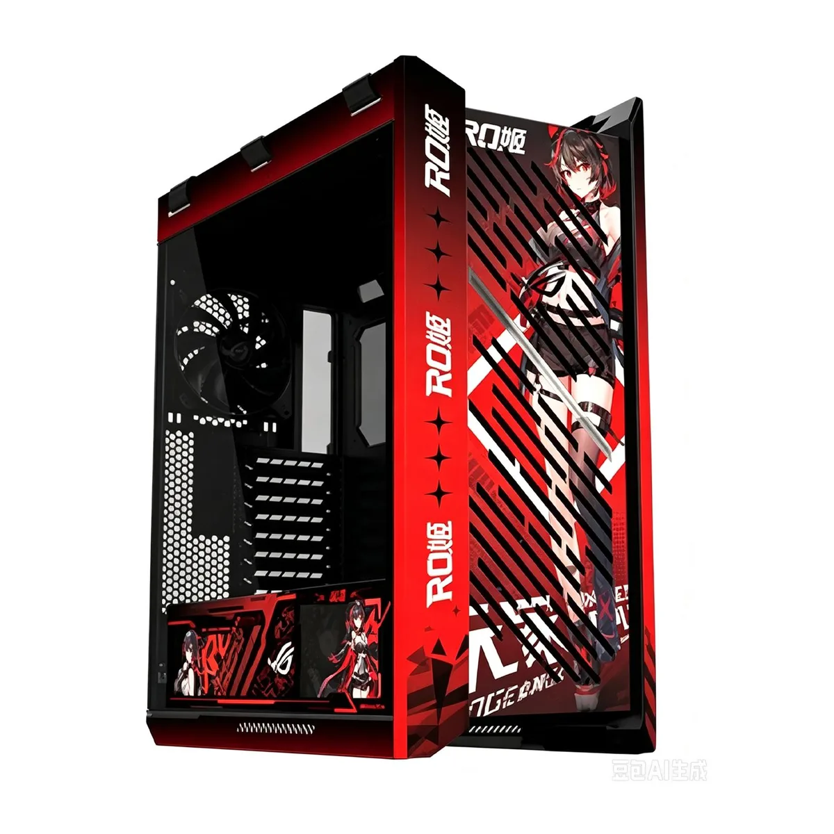 ASUS ASUS ROG GX601S RO Ji Custom Mid-Tower Case Red — product photo