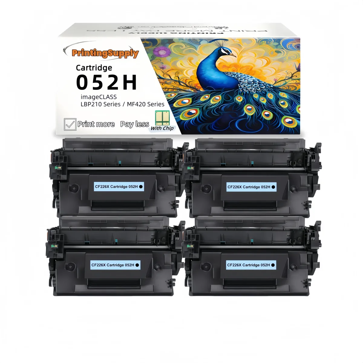 Aster Graphics Inc Aster Graphics Inc 052H Black High-Yield Toner Cartridge 4 Pack 9200 pages — product photo