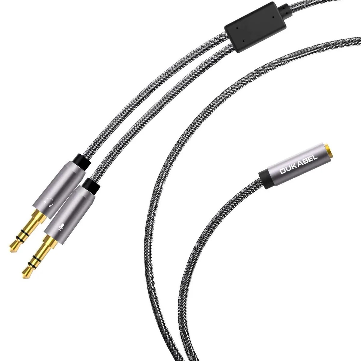 KEHIPI KEHIPI D2M1F120 3.5mm TRS to TRRS Headset Splitter 1.2m — product photo