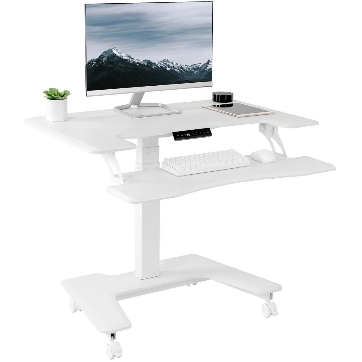 VIVO VIVO White 36" Electric Mobile Standing Desk — product photo