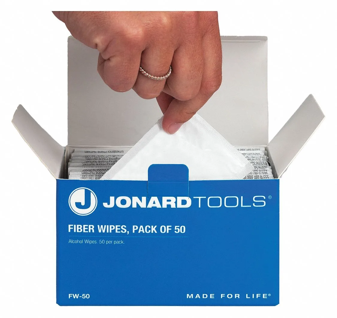 Jonard Jonard Fiber Wipes PK50 91% IPA 50-pack 6.500 — product photo
