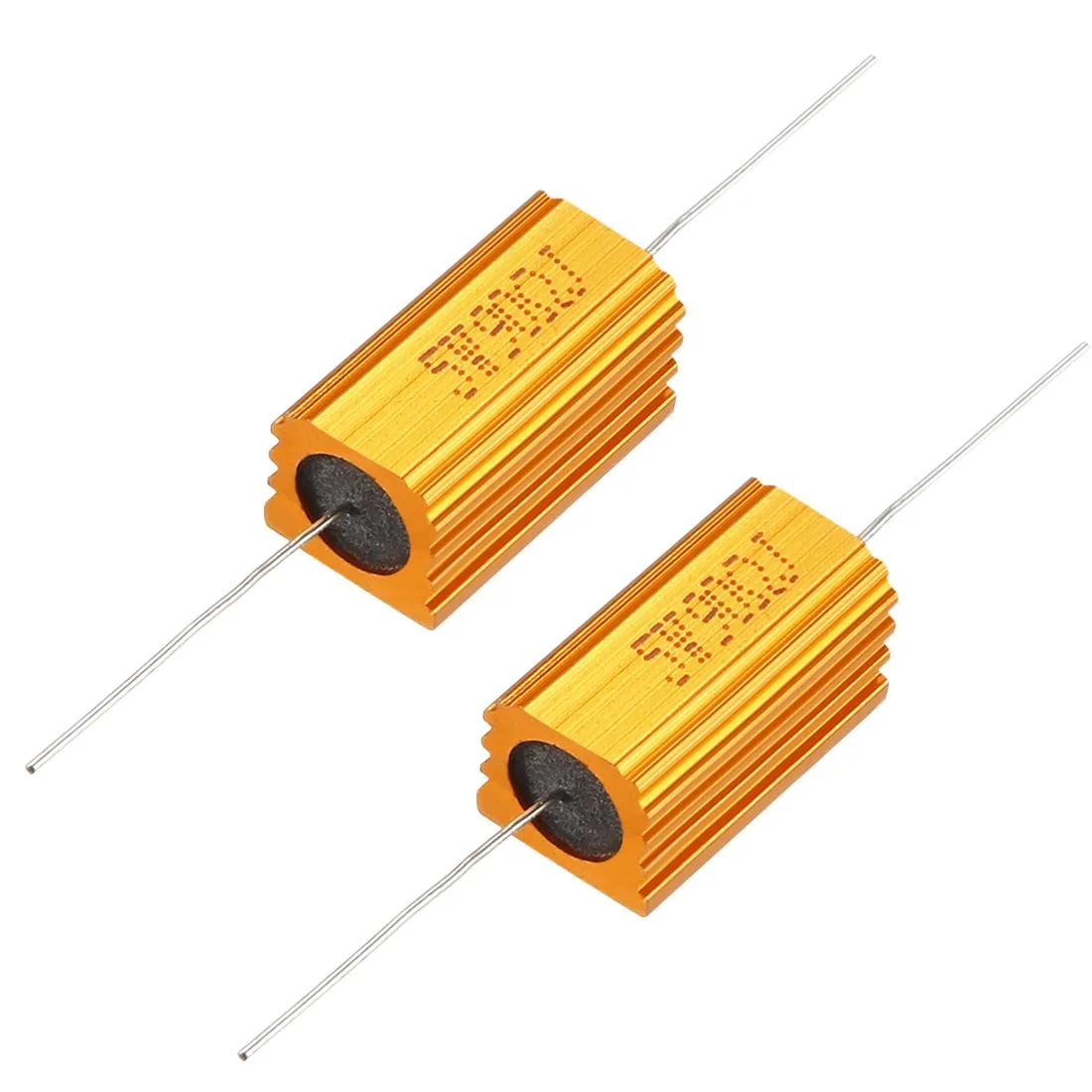 Unique-Bargains Unique-Bargains 25W 8 Ohm Aluminium Housing Chassis Mount Wirewound Power Resistors Green 5pcs — product photo