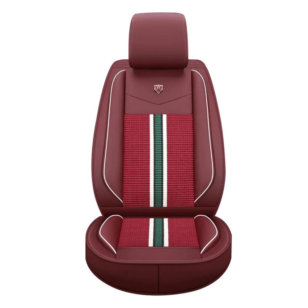 muchkey muchkey Seat Cover Universal 5 Seats Lafite Red PU Leather — product photo