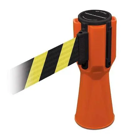 Tensabarrier Tensabarrier Tensacone Topper Orange Yellow Black Belt 11 ft 30 m 114 .88 lb — product photo