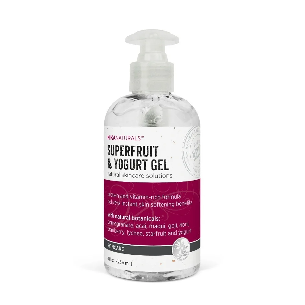 White 8 oz pump bottle with Mika Naturals label