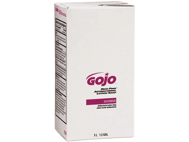 GOJO GOJO 7520(GOJ) Rich Pink Antibacterial Lotion Soap Refill 5000 mL Floral Scent 2 Carton — product photo