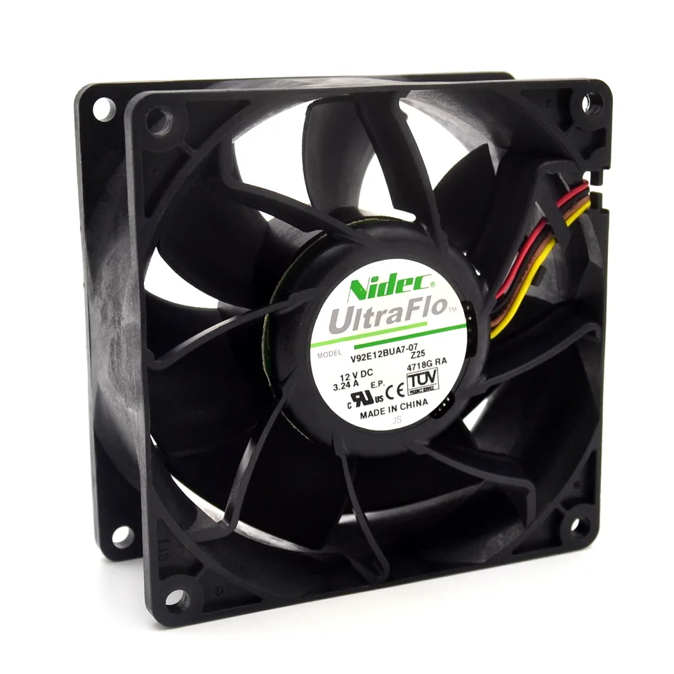 Fans Fans 9238 V92E12BUA7-07 12V 3.24A 92mm Front System Fan Assembly — product photo
