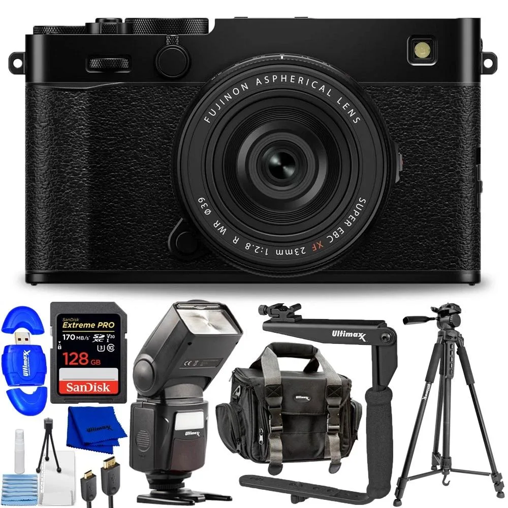 FUJIFILM FUJIFILM X-E5 compact mirrorless camera with XF 23mm f/2.8 lens (Black) 10PC bundle — product photo