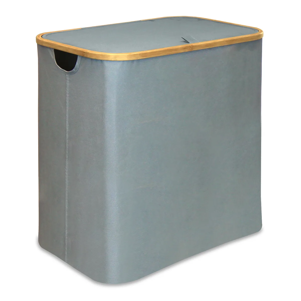 Oceanstar Oceanstar 6HAM-GY-LIGHT Double Laundry Hamper 22x21.5x13.15in — product photo