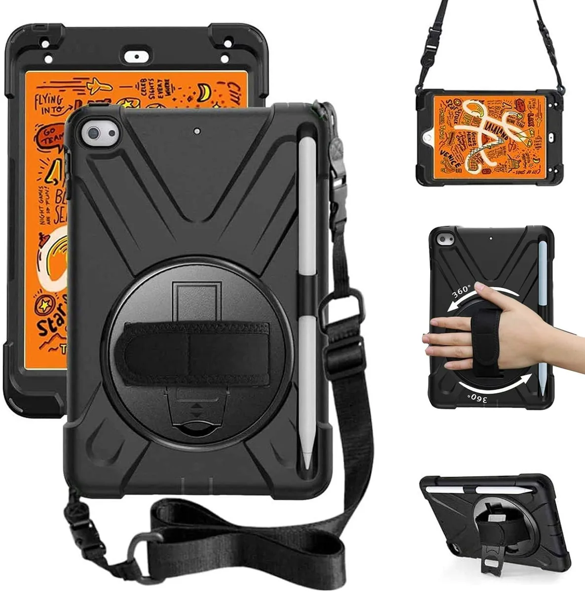 BONAEVER BONAEVER Rugged Case for iPad Mini 5/4 7.9" Black — product photo