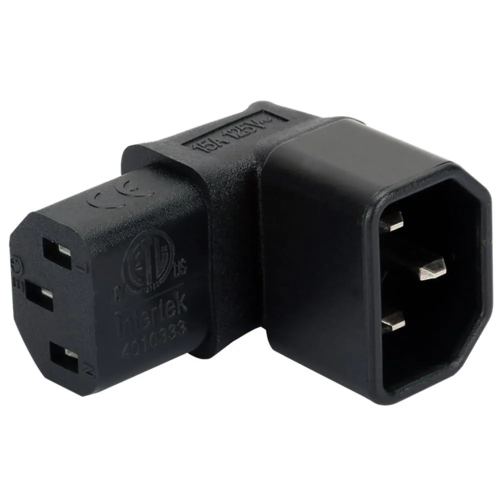 Fervit Fervit IEC C14 to C13 90° Up Angled Power Adapter — product photo