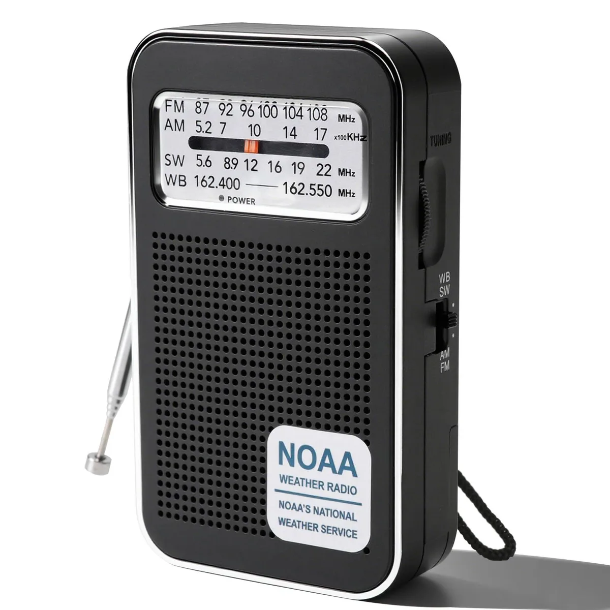  Echainstar Transistor Radio AM FM SW WB 500mAh USB-C AA Battery 3.5mm Jack 33.5cm Antenna — product photo