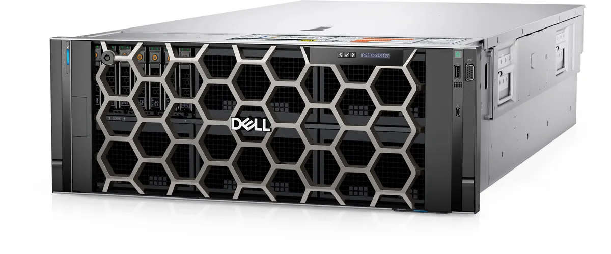 DELL DELL PowerEdge R960 4U rack server 64 DDR5 slots 16TB max memory 4 Xeon max 16 2.5" bays — product photo
