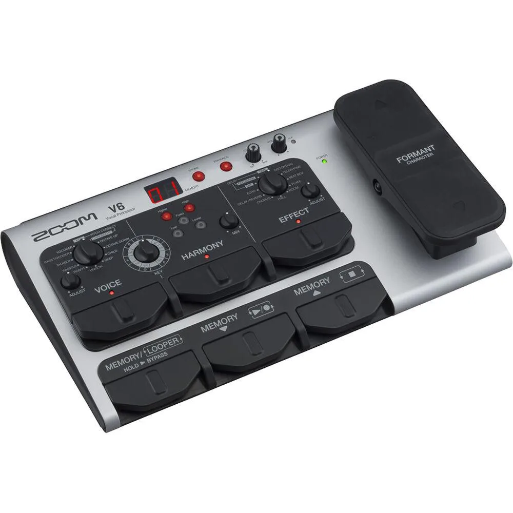 Zoom Zoom V6-SP vocal processor pedal with harmony and looper — product photo