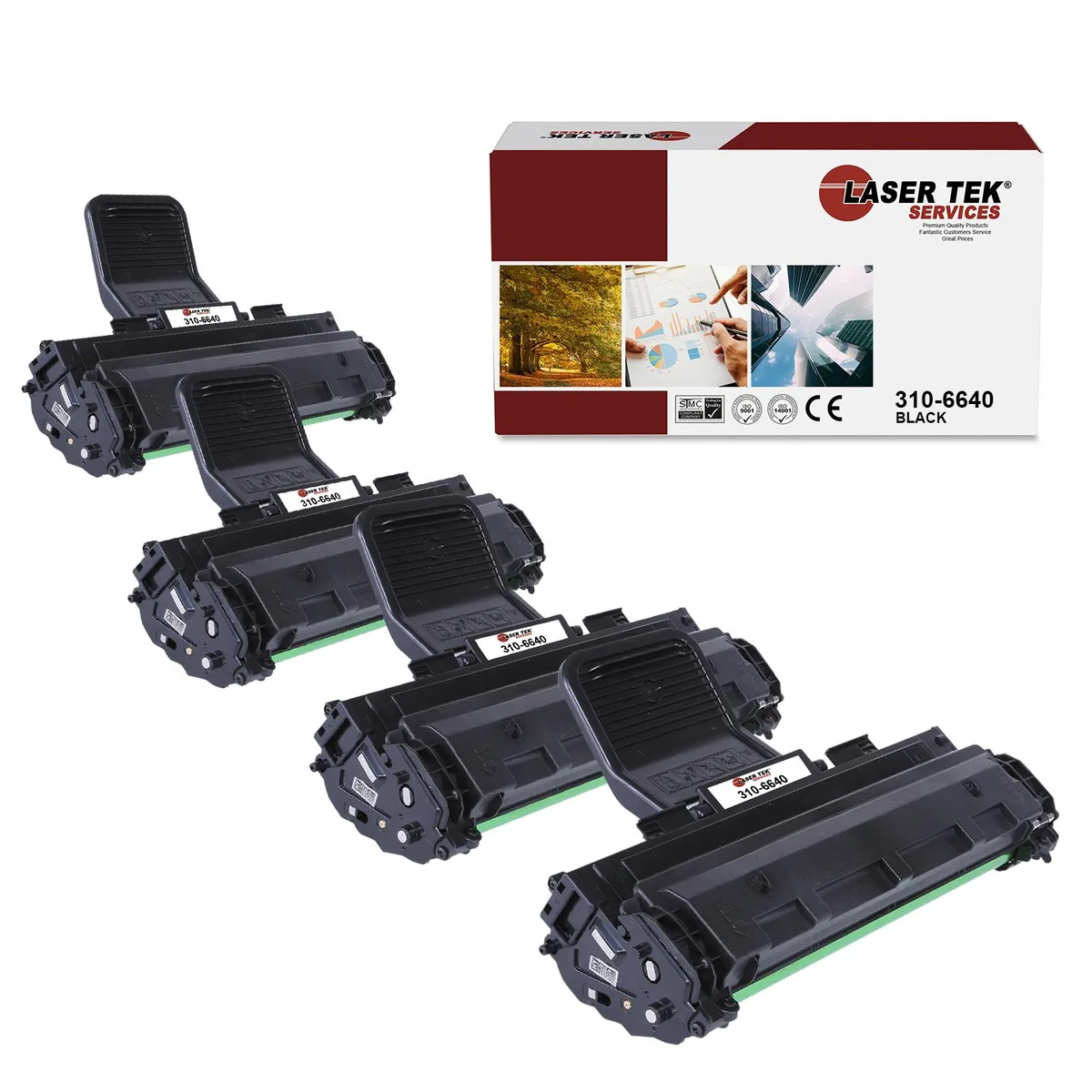 Laser Tek Services Laser Tek Services 4 pack 310-6640 Black Toner Cartridges — product photo