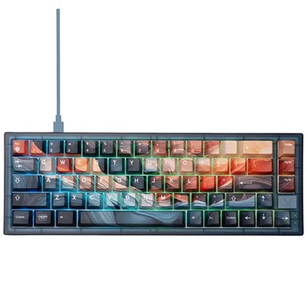 xtrfy xtrfy K5V2 Compact Gaming Keyboard 65% Red Switch Torrent Edition with Mouse Pad — product photo
