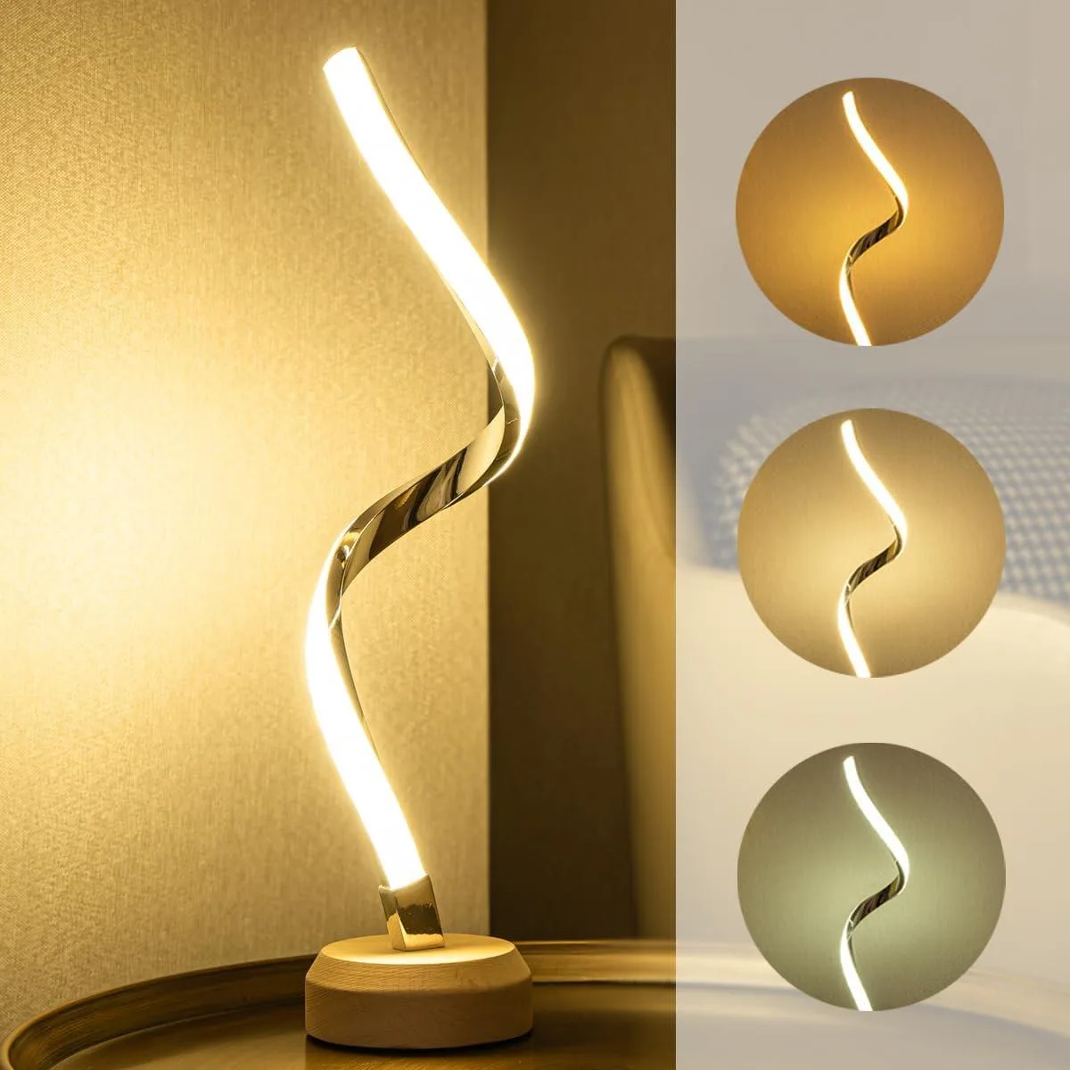SMY Lighting SMY Lighting Arc Desk Lamp Antique Gold 36V 1.4m 10-level dim 3000K 4500K 6000K — product photo