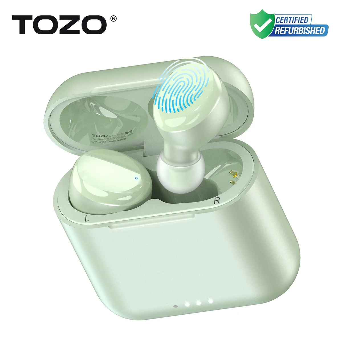 TOZO Store TOZO Store T6 Wireless Earbuds Bluetooth 5.3 Green — product photo