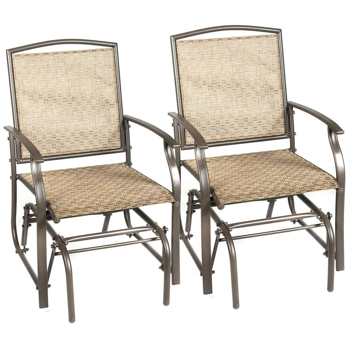 SlickBlue SlickBlue 2-Piece Patio Swing Glider Chair Brown — product photo