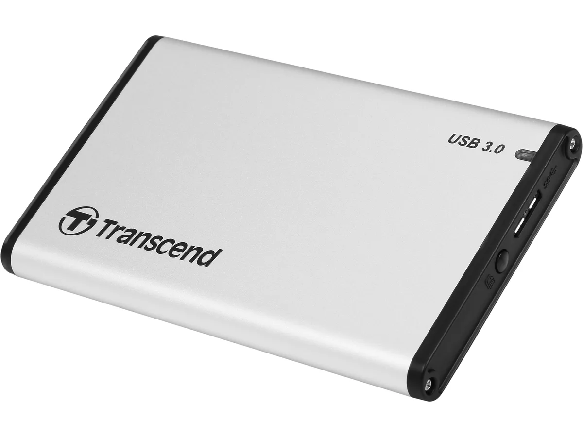 Transcend Transcend TS0GSJ25S3 2.5" SATA USB 3.0 drive enclosure Silver — product photo