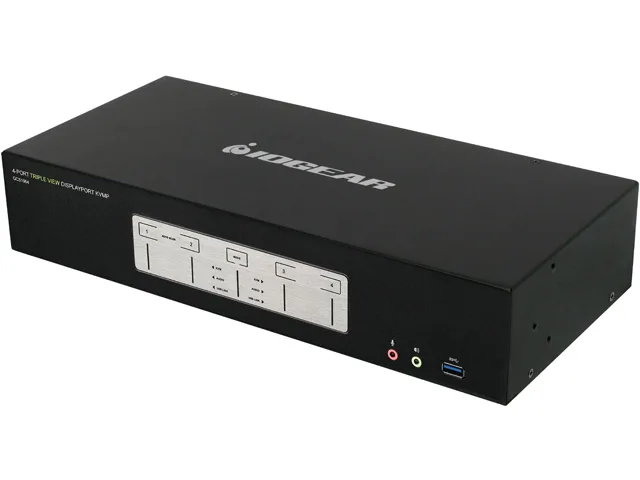 IOGEAR IOGEAR GCS1964 4-Port 4K Triple View DisplayPort KVMP Switch with USB 3.0 Hub — product photo