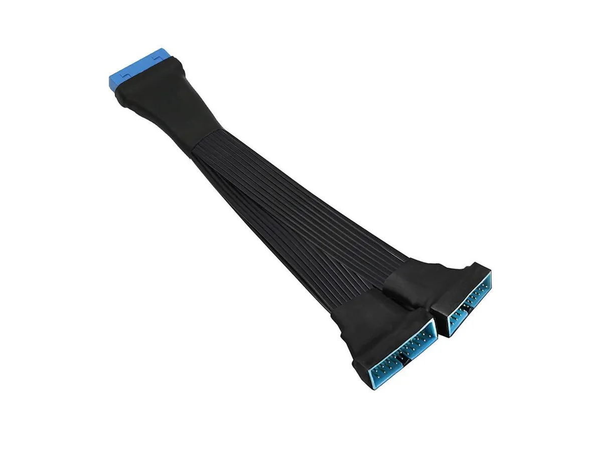 BUCIER BUCIER USB 3.0 Header Extension Cable 19/20 Pin 1 to 2 Y Splitter 5.9 inch — product photo